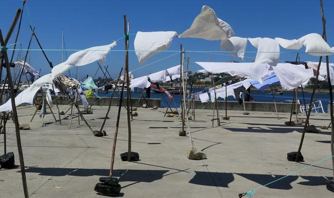 The clothes lines in Afurada © Cornell Sailing Events
